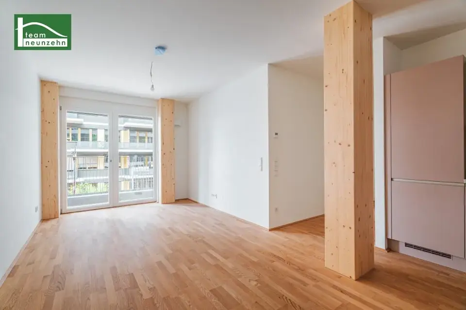 Exklusive 3-Zimmer-Wohnung im Village im Dritten inkl. Tischlerküche und Freifläche