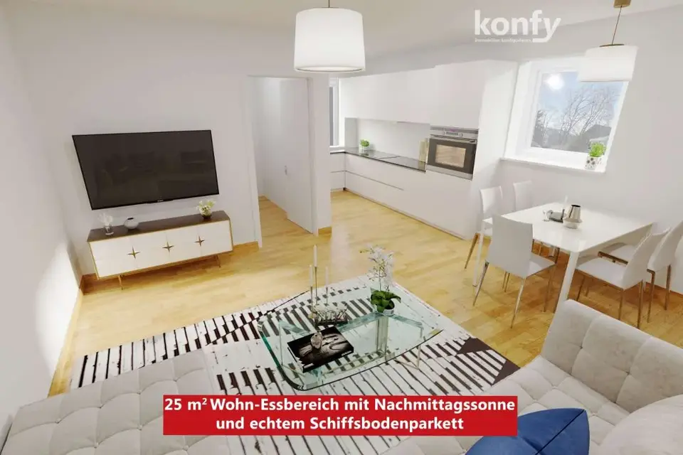 Grünoase in Graz-West: Der Traum vom Eigenheim auf 748 m2 Grund, 4 Zimmern, großem Keller, Parkgarage und Fernwärmeheizung! Optional sogar mit Fußbodenheizung!