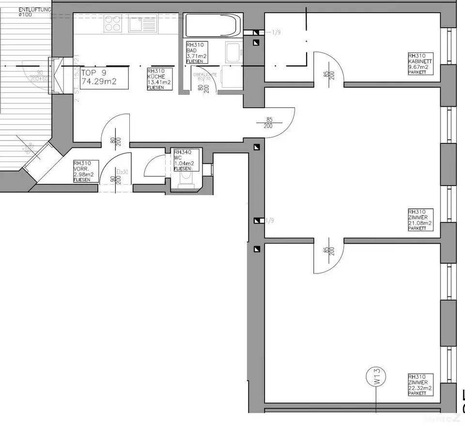 Entzückende 3 Zimmer Wohnung (T09) im 15. Bezirk Märzstraße 55, 1150 Wien